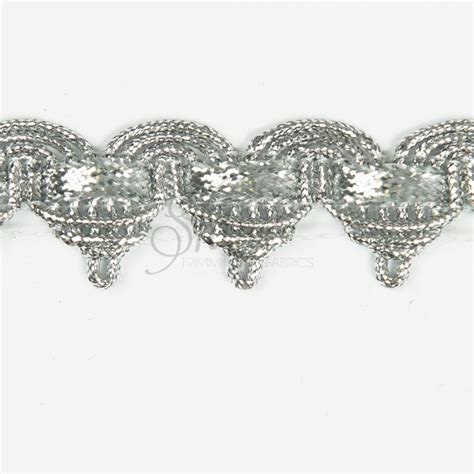 silver metallic fabric trim|decorative trims for clothing.